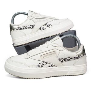 Reebok Club Memt Bold 'Leopard' Leather Casual Shoes H02786 Women's 7.5